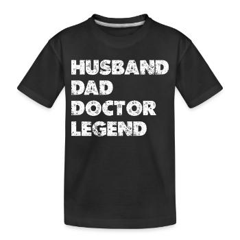 Heldenkombi Ehemann Vater Doktor - Kinder Premium Bio T-Shirt - Schwarz - Vorne