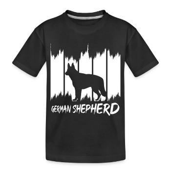 German Shepherd - Kinder Premium Bio T-Shirt - Schwarz - Vorne