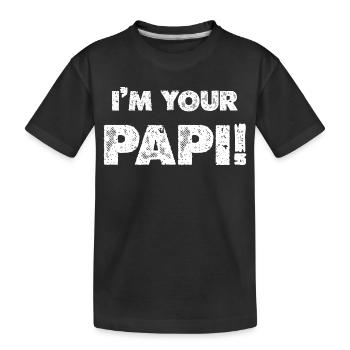 Ich bin dein Papi - Kinder Premium Bio T-Shirt - Schwarz - Vorne