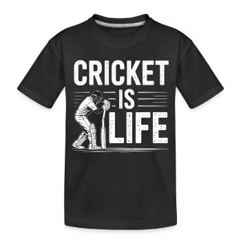 Lustiges Kricket Spruch Vintage Cricket Spiel - Kinder Premium Bio T-Shirt - Schwarz - Vorne