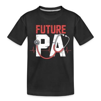 Zukunftsmedizin Stethoskop - Kinder Premium Bio T-Shirt - Schwarz - Vorne
