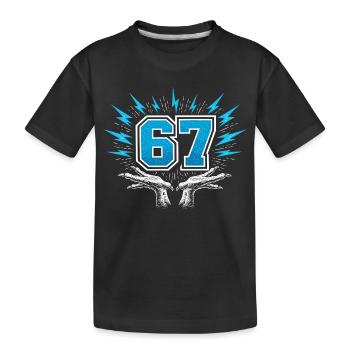 67 Six Seven - Hühnerfüße - Kinder Premium Bio T-Shirt - Schwarz - Vorne