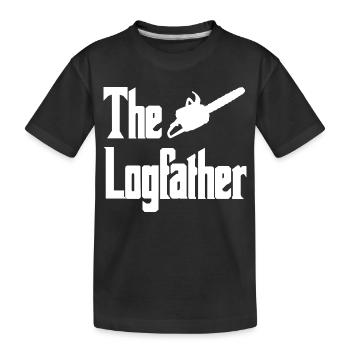 Lumberjack Icon Parody - Kids' Premium Organic T-Shirt - black - Front