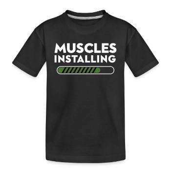 Muscles s’installant Progress Graphic - T-shirt bio Premium Enfant - noir - Devant