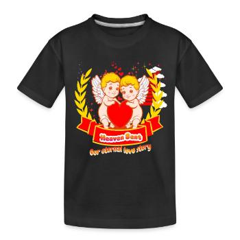 Heaven Sent - Unsere ewige Liebesgeschichte - Kinder Premium Bio T-Shirt - Schwarz - Vorne