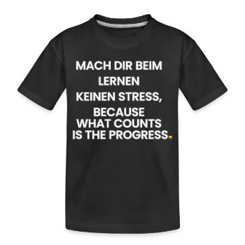 Deutsch-Englisch-Reim 1 (Ver. A) - Kinder Premium Bio T-Shirt - Schwarz - Vorne