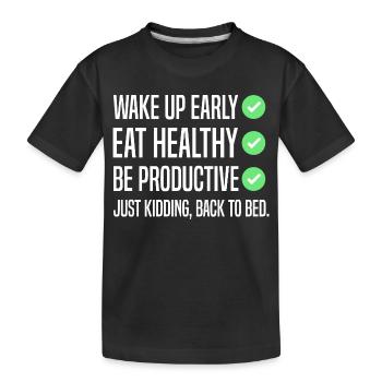 Lustiger Vorsatz für das neue Jahr - Kinder Premium Bio T-Shirt - Schwarz - Vorne
