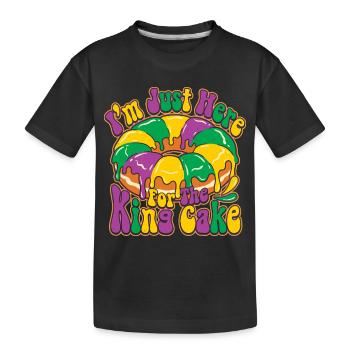 King Cake Mardi Gras - Kids' Premium Organic T-Shirt - black - Front