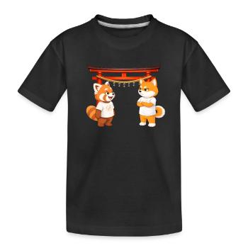 Faul und grummelig in Japan - Kinder Premium Bio T-Shirt - Schwarz - Vorne