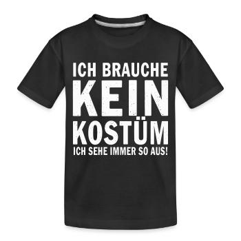 Karneval Fasching Fasnet Kostüm - Kinder Premium Bio T-Shirt - Schwarz - Vorne