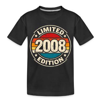 Vintage 2008 – 18. Geburtstag Meilenstein Design - Kinder Premium Bio T-Shirt - Schwarz - Vorne