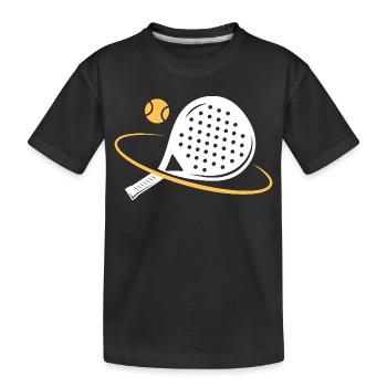 Ich kann kein Padel haben - Kinder Premium Bio T-Shirt - Schwarz - Vorne