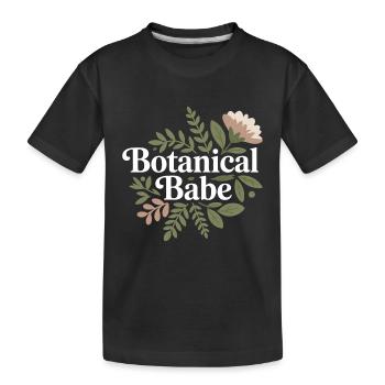 Kräuterkundige Botanische Kindheit Professioneller Klinischer DC - Kinder Premium Bio T-Shirt - Schwarz - Vorne