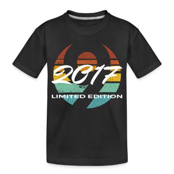 9th Birthday 2017 Boys and Girls Gift - Kids' Premium Organic T-Shirt - black - Front