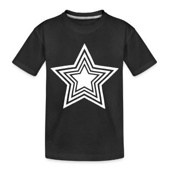 Infinite White Star - Kids' Premium Organic T-Shirt - black - Front