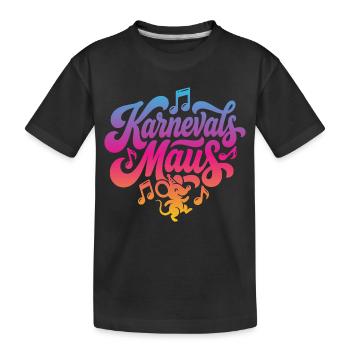 Karnevals Maus Karnevalsmaus Karneval Party Kostüm - Kinder Premium Bio T-Shirt - Schwarz - Vorne