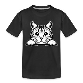Chat Straigh écossais - T-shirt bio Premium Enfant - noir - Devant