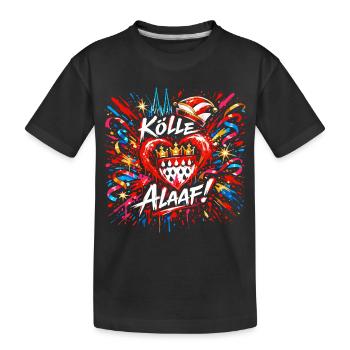 Kölle Alaaf Carnival Confetti Jeck Gift - Kids' Premium Organic T-Shirt - black - Front