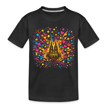 Costume de confettis de la cathédrale de Cologne - T-shirt bio Premium Enfant - noir - Devant