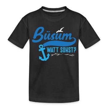 Vacances à la mer du Nord BÜSUM WATT AUTREMENT DRÔLE - T-shirt bio Premium Enfant - noir - Devant