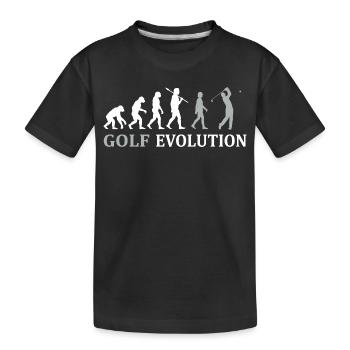Évolution du golf – Le cadeau parfait pour le golfeur - T-shirt bio Premium Enfant - noir - Devant