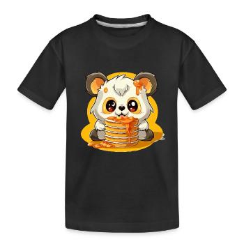 Caramel Panda Pancakes - T-shirt bio Premium Enfant - noir - Devant