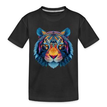 Tête de tigre - T-shirt bio Premium Enfant - noir - Devant