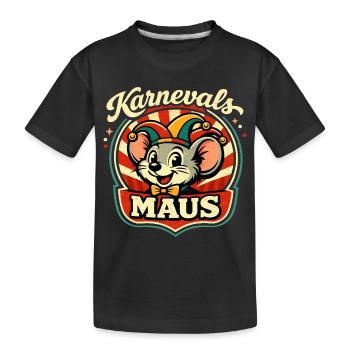 Cute Mouse Costume Carnival Helau - Kids' Premium Organic T-Shirt - black - Front
