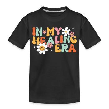 À mon époque de guérison - T-shirt bio Premium Enfant - noir - Devant