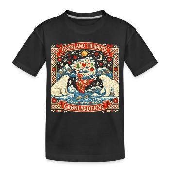 Déclaration d’indépendance du Groenland : cadeau drôle - T-shirt bio Premium Enfant - noir - Devant