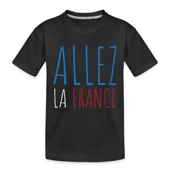 Allez la France Fussball - Kinder Premium Bio T-Shirt - Schwarz - Vorne