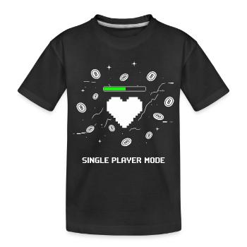Cœur de joueur en mode solo - T-shirt bio Premium Enfant - noir - Devant