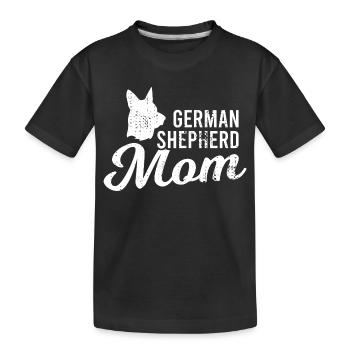 German Shepherd Mom - Kinder Premium Bio T-Shirt - Schwarz - Vorne