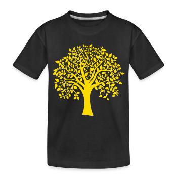 Icon Orange Jumbo Tree Print Silhouette - Kids' Premium Organic T-Shirt - black - Front