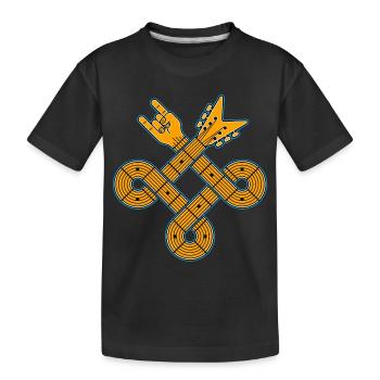 Emblème de guitare Celtic Knot - T-shirt bio Premium Enfant - noir - Devant