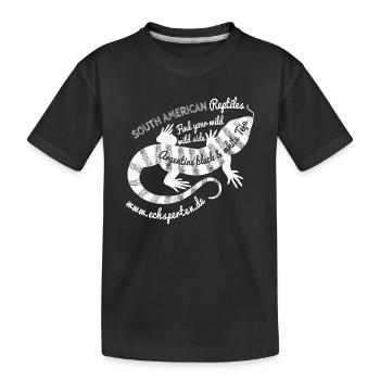 Südamerikanische Echse  - Kinder Premium Bio T-Shirt - Schwarz - Vorne