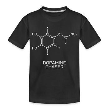 Molécule de recherche de dopamine - T-shirt bio Premium Enfant - noir - Devant