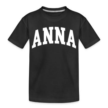Anna - Kinder Premium Bio T-Shirt - Schwarz - Vorne