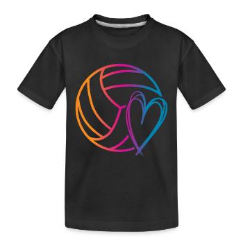Volleyball Ball - Kids' Premium Organic T-Shirt - black - Front