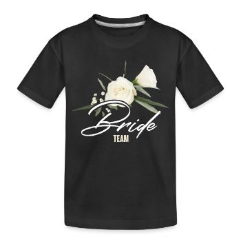 Team Bride - Kids' Premium Organic T-Shirt - black - Front