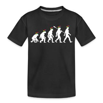 Homo Karnevalis | Evolution der Narren, Fastnacht - Kinder Premium Bio T-Shirt - Schwarz - Vorne