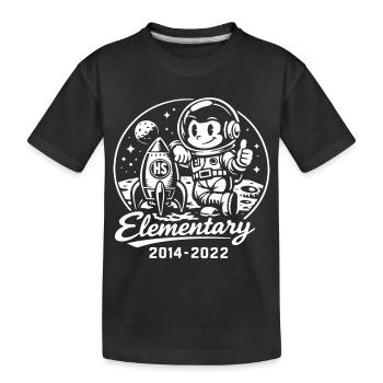 Elementar-Astronauten-Mond - Kinder Premium Bio T-Shirt - Schwarz - Vorne