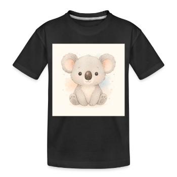 Kindermotiv_Koala - Kinder Premium Bio T-Shirt - Schwarz - Vorne