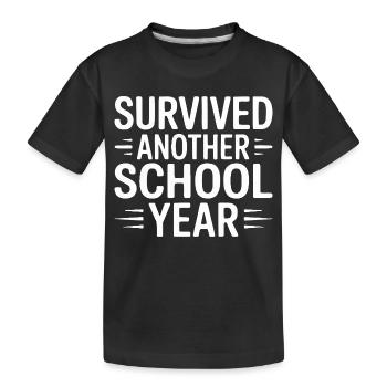Survivre à un autre projet d’année scolaire - T-shirt bio Premium Enfant - noir - Devant