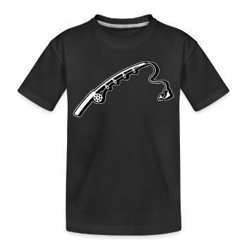 Fishing Rod Fishing - Kids' Premium Organic T-Shirt - black - Front