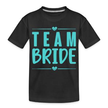 Team Braut JGA - Kinder Premium Bio T-Shirt - Schwarz - Vorne