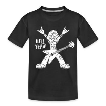 Cartoon-Gitarrist - Kinder Premium Bio T-Shirt - Schwarz - Vorne