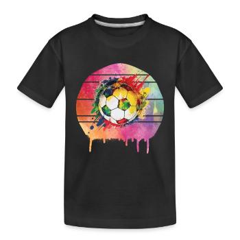 Ballon de football - T-shirt bio Premium Enfant - noir - Devant