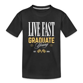 Graduate Young - Kids' Premium Organic T-Shirt - black - Front