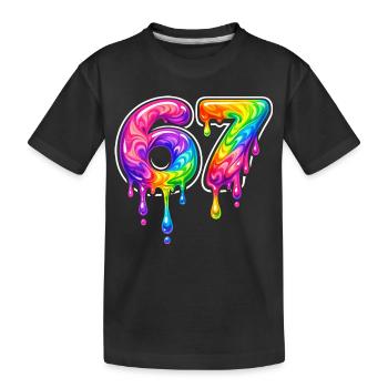 67 Six Meme Seven Alpha Slang - T-shirt bio Premium Enfant - noir - Devant